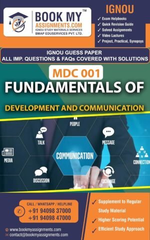 BUY IGNOU Book Online MDC 001 Fundamentals of Development and Communication
