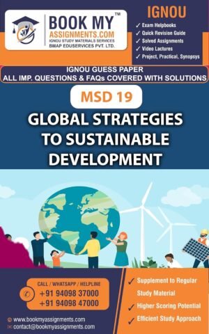 BUY IGNOU Exam Help Book MSD 19 Global Strategies to Sustainable Development