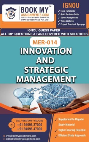 BUY IGNOU Help Book English Medium MER 014 Innovation and Strategic Management
