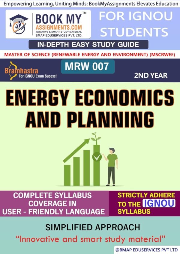 Best Guide Book IGNOU MRW 007 Energy Economics and Planning Study Material English Medium