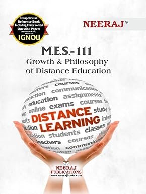 Best IGNOU Exam Guide Book NEERAJ MES-111 Growth and Philosophy of Distance Education English Medium