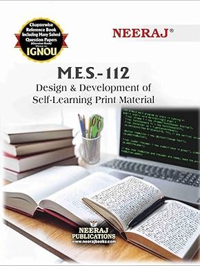 Best IGNOU Exam Guide Book NEERAJ MES-112 Design and Development of Self-Learning Print Material English Medium