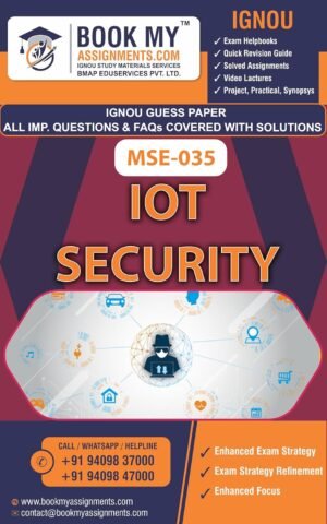 Best IGNOU Guide Books for MSE 035 IoT Security Study Material English Medium