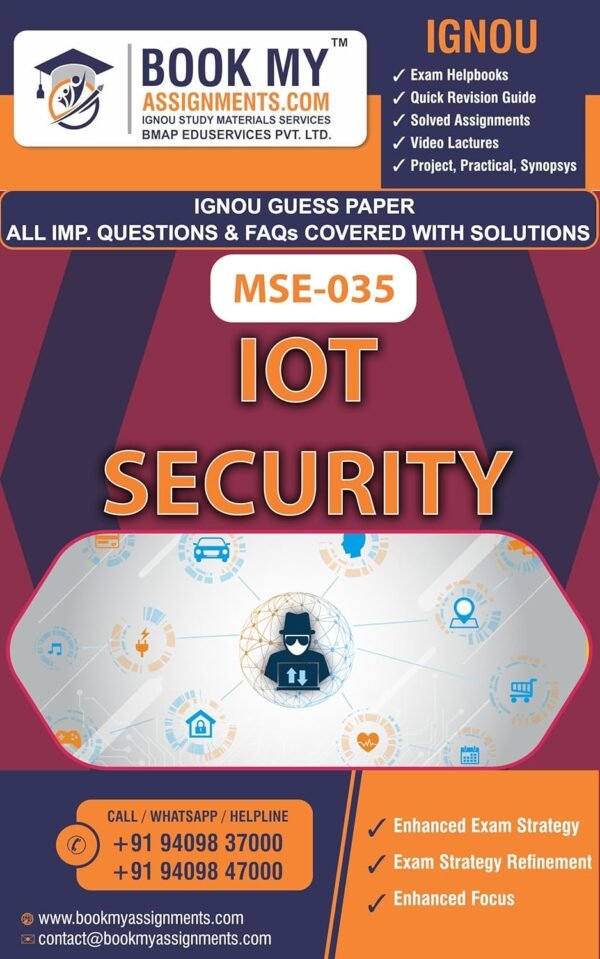 Best IGNOU Guide Books for MSE 035 IoT Security Study Material English Medium
