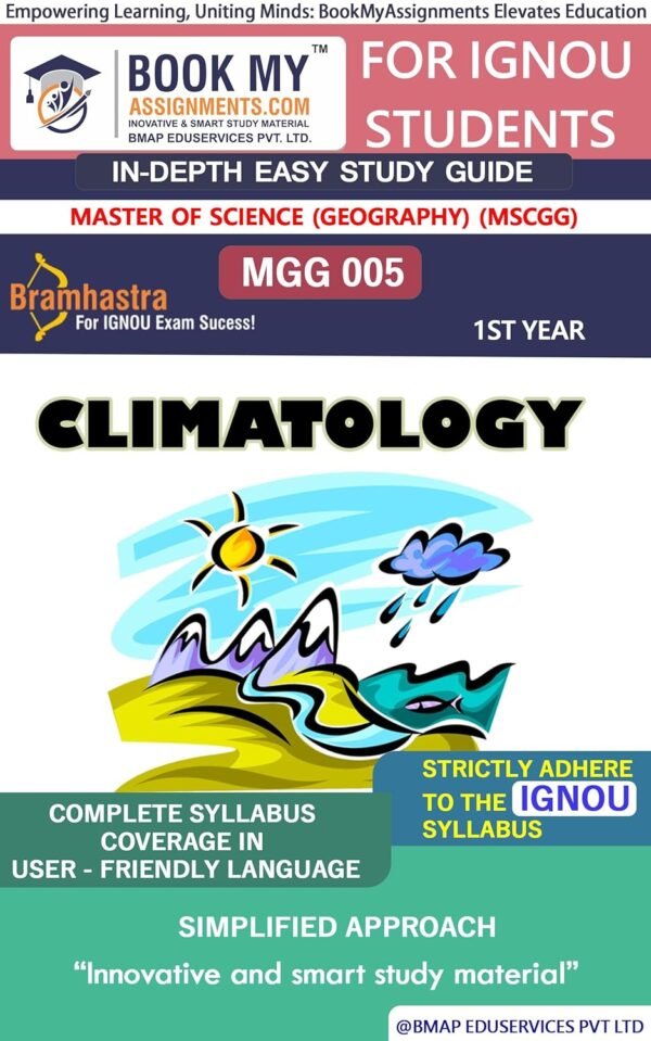 Best IGNOU Help Book English Medium MGG 005 Climatology