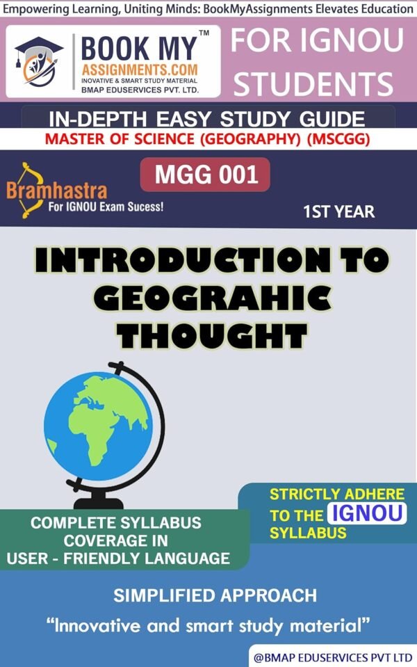 Best IGNOU Study Material MGG 001 Introduction to Geograhic Thought English Medium