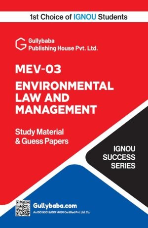 Gullybaba IGNOU MEV 003 Environmental Law and Management English Medium