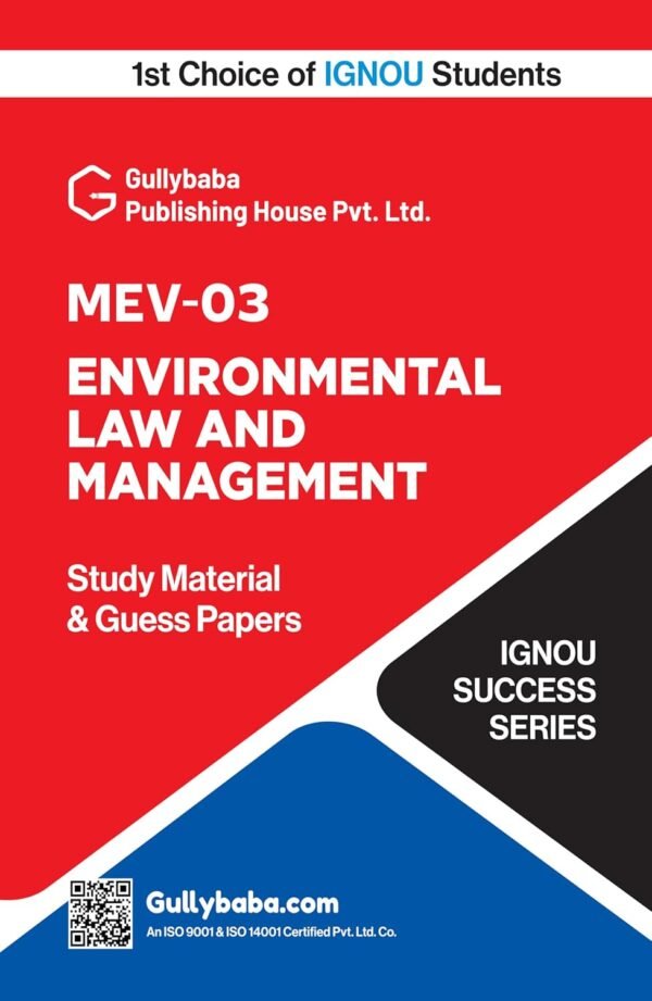 Gullybaba IGNOU MEV 003 Environmental Law and Management English Medium