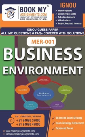 IGNOU Best Study Material MER 001 Business Environment Guess Paper English Medium