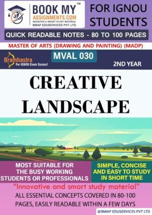 IGNOU Book English Medium MVAL 030 Creative Landscape Quick Readable Note