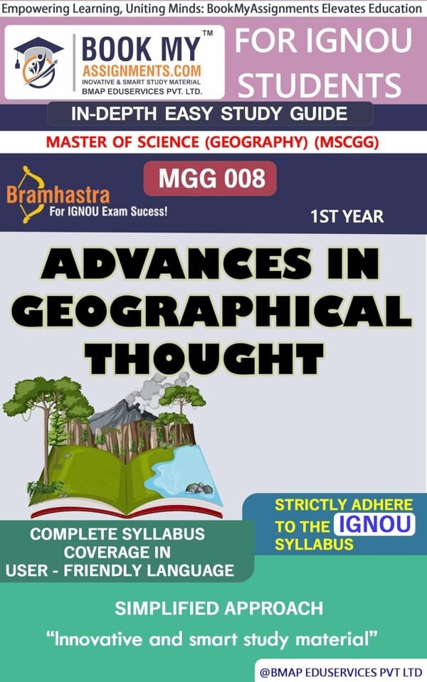 IGNOU Book MGG 008 Advances in Geographical Thought Study Guide English Medium