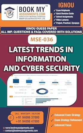 IGNOU Books MSE 036 Latest Trends in Information and Cyber Security English Medium