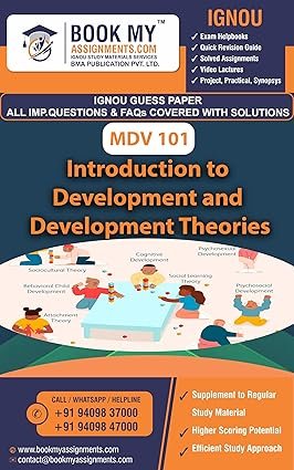 IGNOU English Medium MDV 101 Introduction to Development and Development Theories Exam Preparation Book