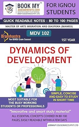IGNOU English Medium MDV 102 Dynamics of Development Study Material
