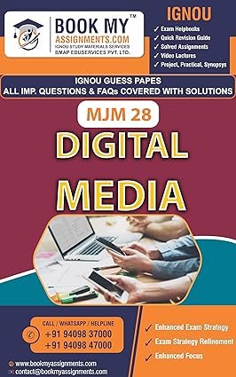 IGNOU Exam Preparation Guide Book MJM 28 Digital Media English Media