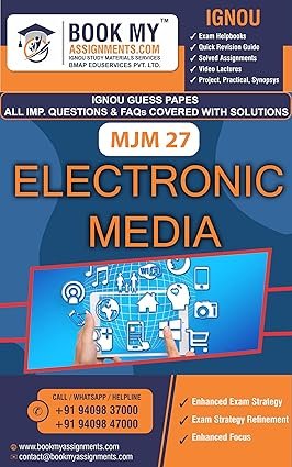 IGNOU Guess Paper MJM 27 Electronic Media Study Material English Medium