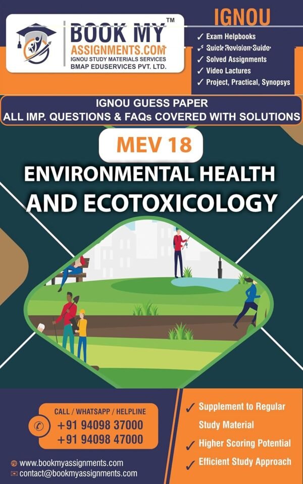 IGNOU Guess Papers IGNOU MEV 018 Environmental Health and Ecotoxicology Study Material