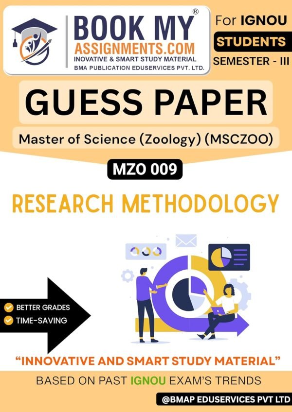 IGNOU Guide Book MZO 009 Research Methodology English Medium Guess Paper