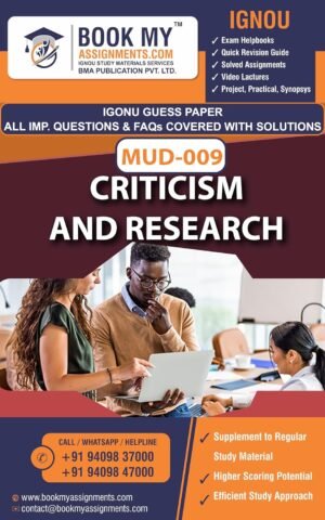 IGNOU Guide Help Book MUD 009