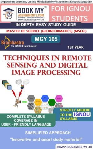 IGNOU Help Book English Medium MGY 005 Techniques in Remote Sensing and Digital Image Processing