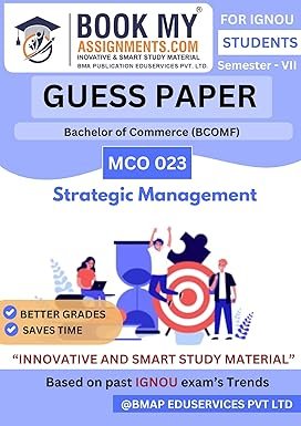 IGNOU MCO 023 Strategic Management Exam Guess Paper