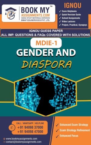 IGNOU MDIE 001 Gender and Diaspora Exam Preparation Help Book English Medium
