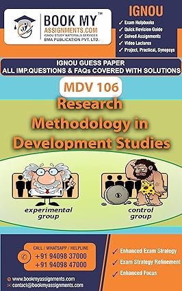 IGNOU MDV 106 Research Methodology in Development Studies Exam Preparation Book English Medium