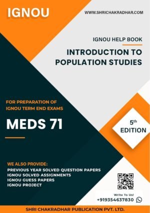 IGNOU MEDS 071 Help Book Introduction to Population Studies Guidebook Chapter-wise