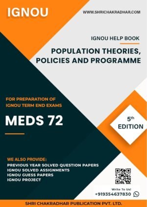 IGNOU MEDS 72 Help Book Population Theories, Policies and Programme Study Notes