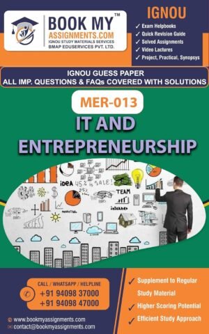 IGNOU MER 013 IT and Entrepreneurship Study Material English Medium