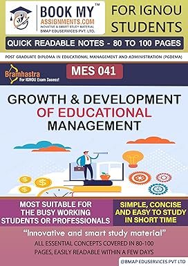 IGNOU MES 041 Growth and Development of Educational Management Exam Preparation Book