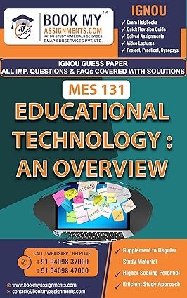 IGNOU MES 131 Educational Technology: An Overview Study Guide Book English Medium