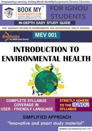 IGNOU MEV 001 Introduction to Environmental Health Exam Help Book English Medium