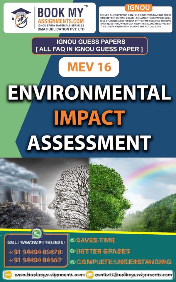IGNOU MEV 016 Environmental Impact Assessment Study Guide Book English Medium