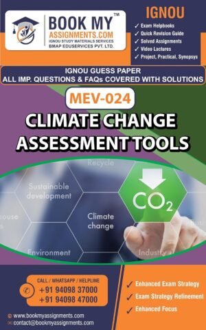 IGNOU MEV-024 Climate Change Assessment Tools English Medium Guide Book