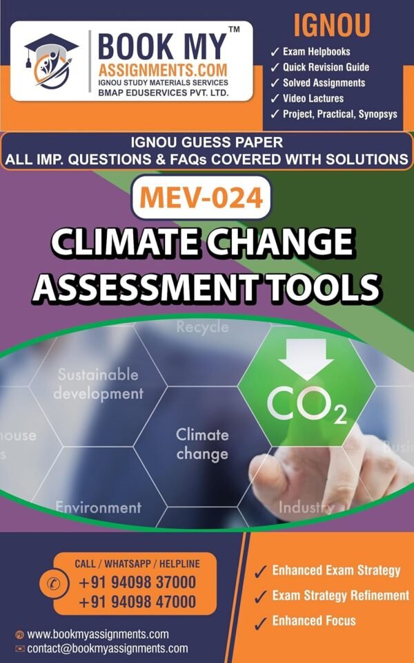 IGNOU MEV-024 Climate Change Assessment Tools English Medium Guide Book