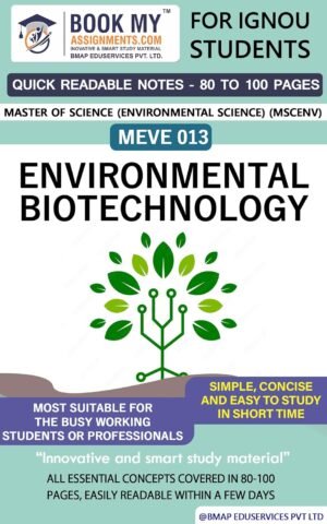 IGNOU MEVE 013 Environmental Biotechnology Study Guide English Medium