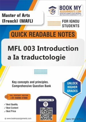 IGNOU MFL 003 Guide Book Mastering Translation Theory and Practice