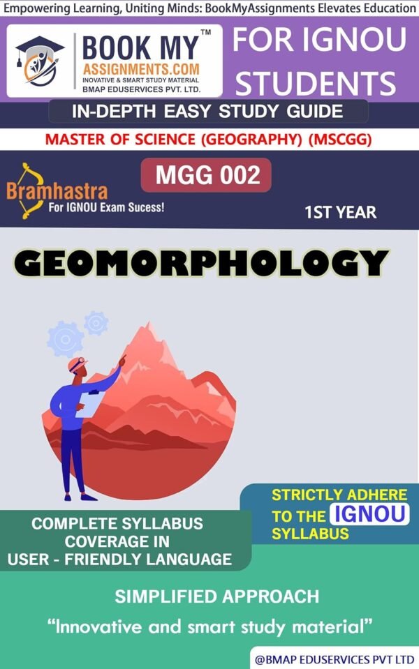 IGNOU MGG 002 Geomorphology Study Material Guide Book English Medium