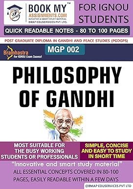 IGNOU MGP 2 Philosophy of Gandhi Study Guide Help Book English Medium