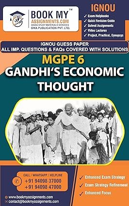 IGNOU MGPE 6 Gandhi‘s Economic Thought Exam Preparation Book English Medium
