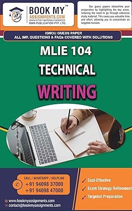 IGNOU MLIE 104 Technical Writing Exam Preparation Book English Medium