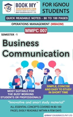 IGNOU MMPC 007 Business Communication Help Book English Medium