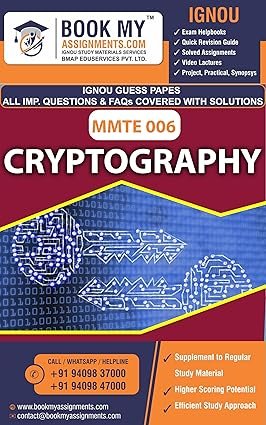 IGNOU MMTE 006 Cryptography GUESS PAPER English Medium
