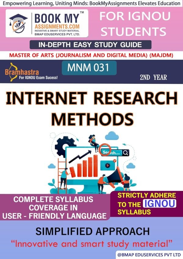 IGNOU MNM 031 Internet Research Methods Study Guide Help Book English Medium