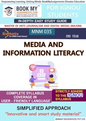 IGNOU MNM 035 Media and Information Literacy Study Guide Book English Medium