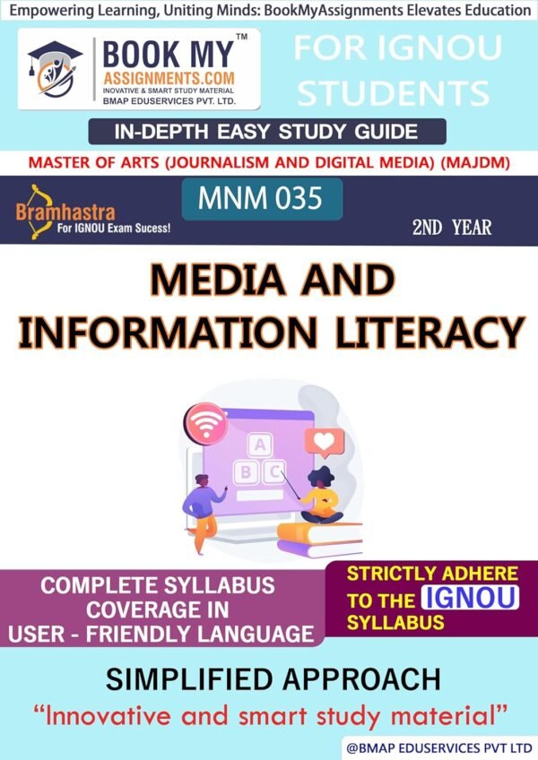 IGNOU MNM 035 Media and Information Literacy Study Guide Book English Medium