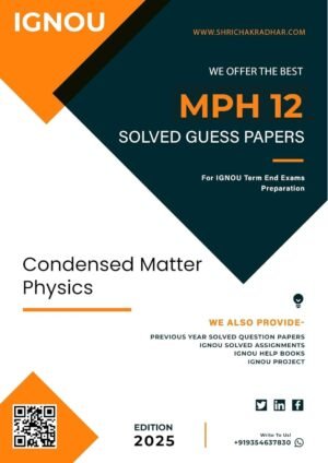 IGNOU MPH 12 Solved Guess Papers Most Important Question Answers