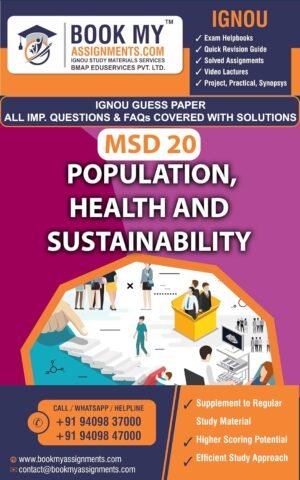 IGNOU MSD 20 Population, Health and Sustainability Study Material English Medium
