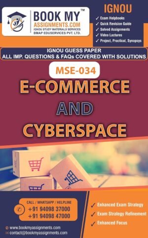 IGNOU MSE 034 E-commerce and Cyberspace Guide Help Book English Medium